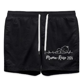 Future maman MOM’S TRIP 2026 Drôle - Short de bain - noir - Devant - AI Model Male 185 light (185cm)