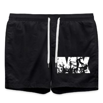 Klassisches MX Motocross Design  - Badeshorts - Schwarz - Vorne - AI Model Male 185 light (185cm)