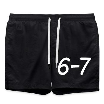 67 - Badeshorts - Schwarz - Vorne - AI Model Male 185 light (185cm)