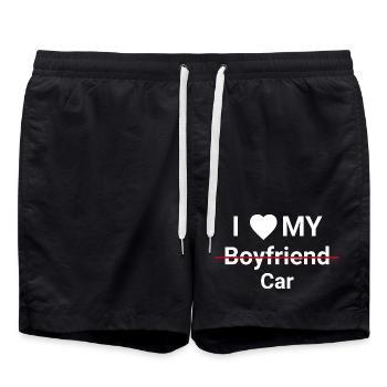 I Love My Car - Swim Trunks - black - Front - AI Model Male 185 light (185cm)