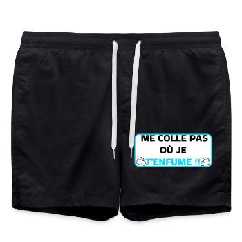 Steck mich nicht dorthin, wo ich dich räuchere - Badeshorts - Schwarz - Vorne - AI Model Male 185 light (185cm)