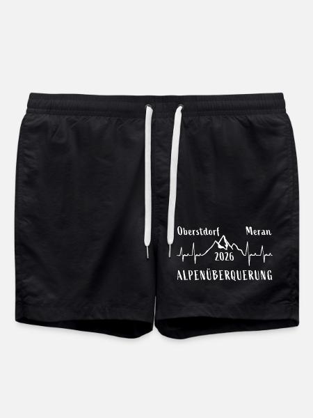 Alpenüberquerung 2026 Oberstdorf Meran E5 - Badeshorts - Schwarz