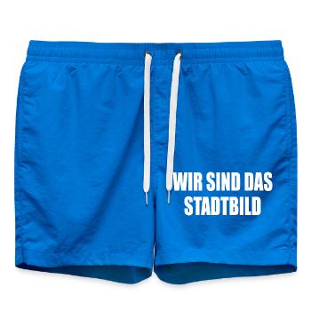 We are the cityscape - Swim Trunks - cobalt blue - Front
