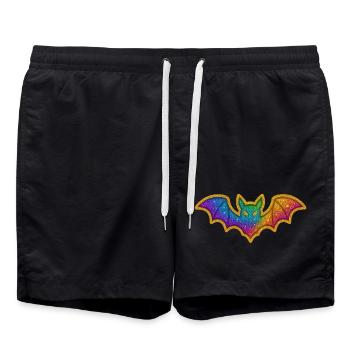 Galactic Bat Glitter Bat - Swim Trunks - black - Front - AI Model Male 185 light (185cm)