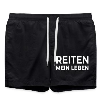 Chevaucher - Short de bain - noir - Devant - AI Model Male 185 light (185cm)