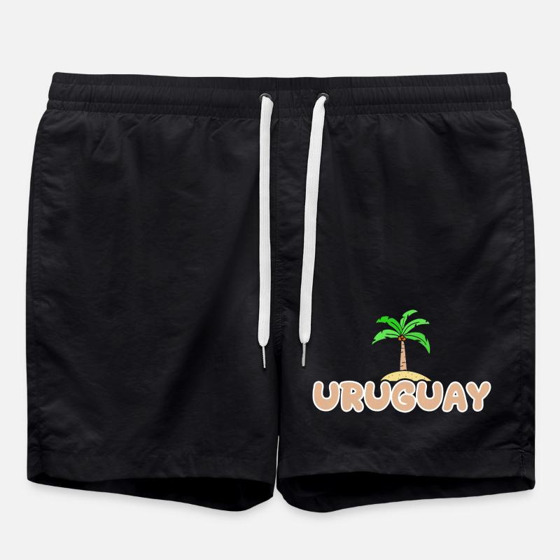 Uruguay als Uruguay - Badeshorts - Schwarz