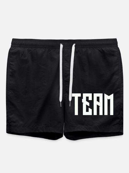 TEAM Block lettering - Swim Trunks - black