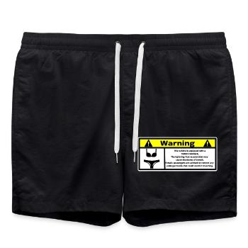 Avertissement Automobile  - Short de bain - noir - Devant - AI Model Male 185 light (185cm)