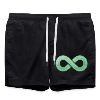 Show the flow! - Swim Trunks - black - Front - AI Model Male 185 light (185cm)