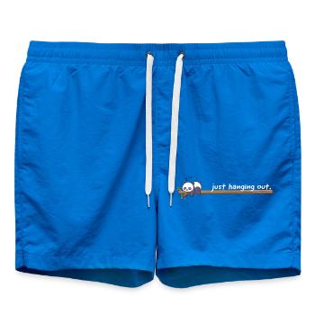 Just Hanging Out – Süßes Panda Chill Design - Badeshorts - Cobalt blue - Vorne
