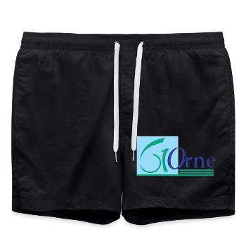 Logo Orne 61 - Short de bain - noir - Devant - AI Model Male 185 light (185cm)