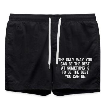 the only way you can be the - Badeshorts - Schwarz - Vorne - AI Model Male 185 light (185cm)