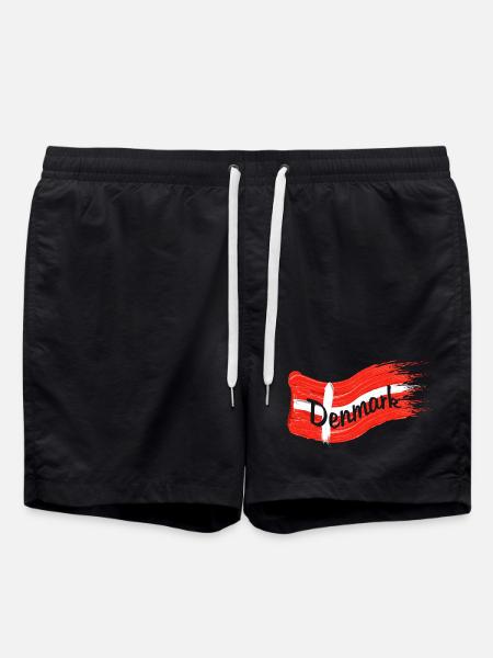 Danish flag - Swim Trunks - black