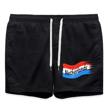 Drapeau néerlandais - Short de bain - noir - Devant - AI Model Male 185 light (185cm)