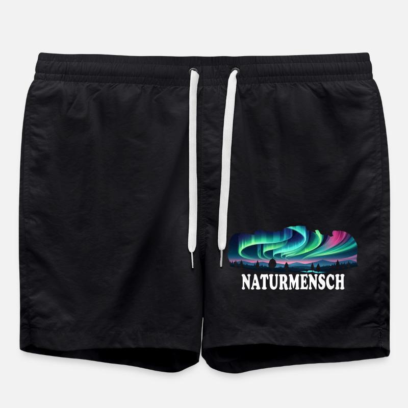Nature Man Mountains Hiking - Swim Trunks - black