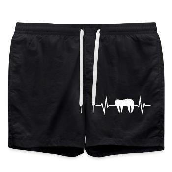 Sloth Heartbeat - Swim Trunks - black - Front - AI Model Male 185 light (185cm)