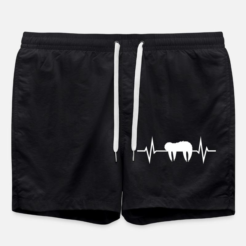 Sloth Heartbeat - Swim Trunks - black