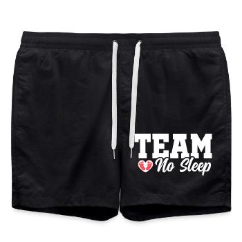 Team No Sleep - Badeshorts - Schwarz - Vorne - AI Model Male 185 light (185cm)