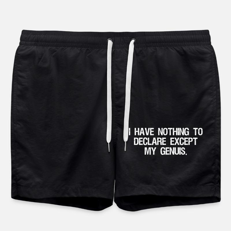 I have nothing to declare except my genuis - Swim Trunks - black