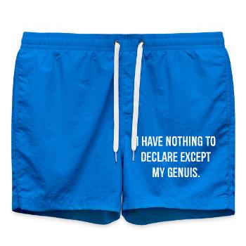 Je n’ai rien à déclarer que mes génies - Short de bain - cobalt blue - Devant