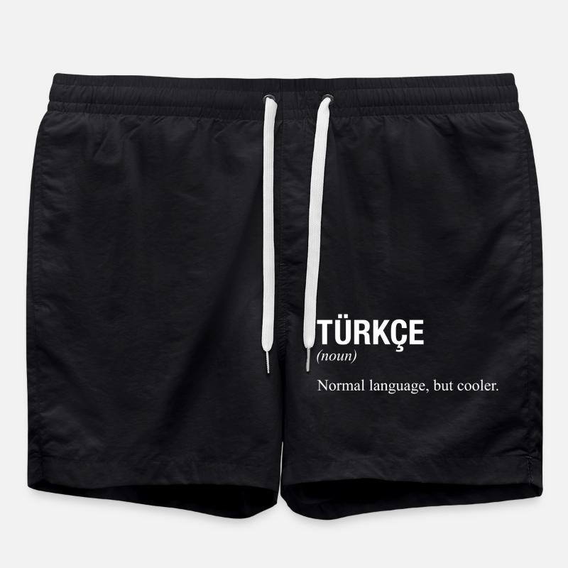 Turkish language Türkische Sprache - Swim Trunks - black