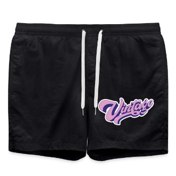 Vintage Rose - Short de bain - noir - Devant - AI Model Male 185 light (185cm)
