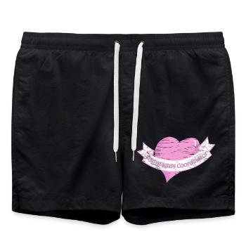 Streiche-Koordinatorin St. Patrick's Day  - Badeshorts - Schwarz - Vorne - AI Model Male 185 light (185cm)