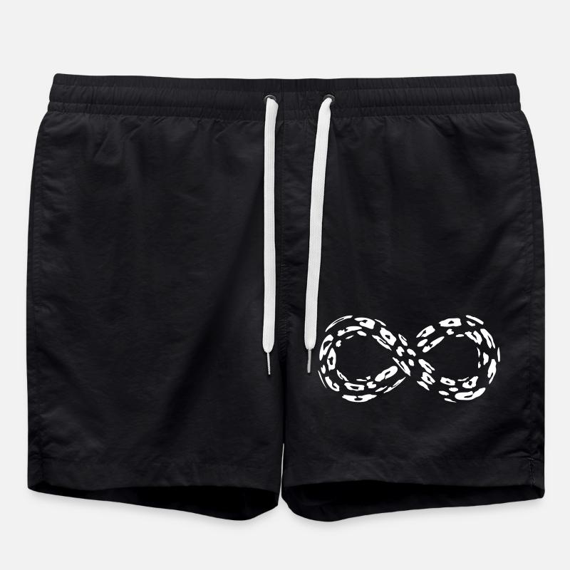 Leopard Infinity Loop - Swim Trunks - black