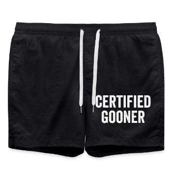 Certified Gooner Gooning - Swim Trunks - black - Front - AI Model Male 185 light (185cm)