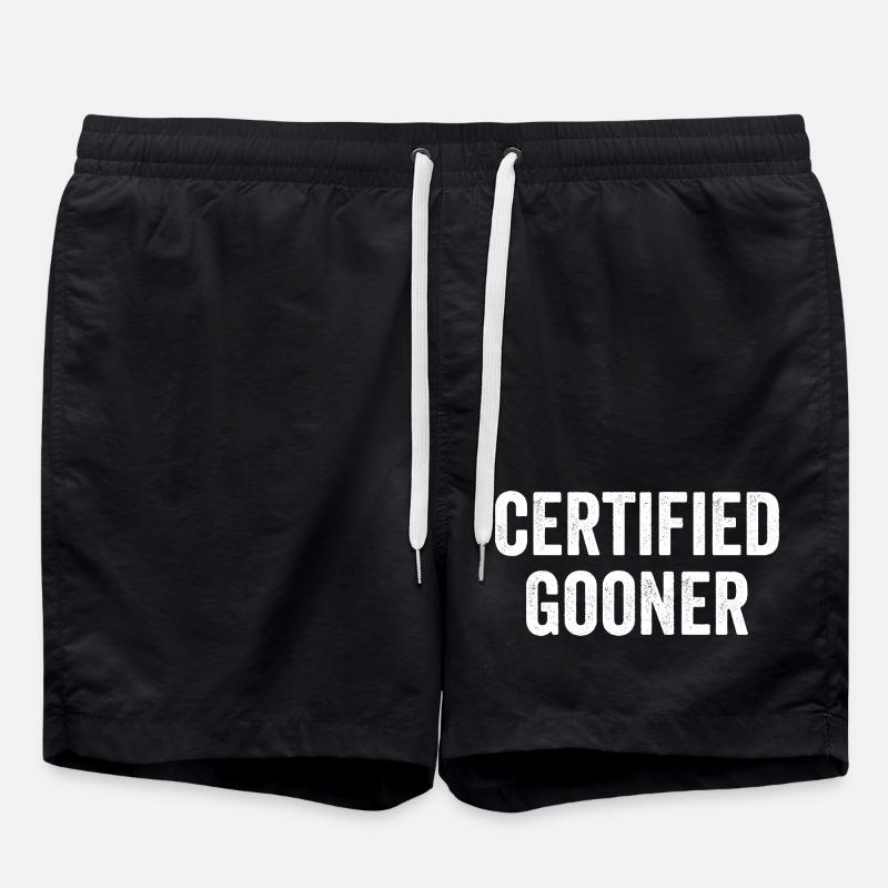 Certified Gooner Gooning - Swim Trunks - black