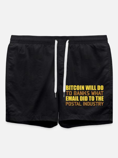 Bitcoin Postal Industry - Swim Trunks - black