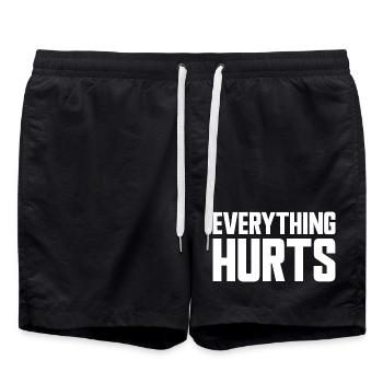 Tout fait mal Amusant Gym Entraînements Tous - Short de bain - noir - Devant - AI Model Male 185 light (185cm)