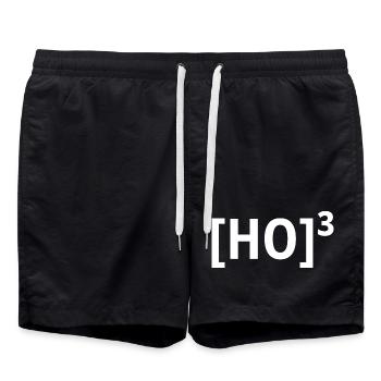 Ho Ho Ho Funny Christmas - Swim Trunks - black - Front - AI Model Male 185 light (185cm)
