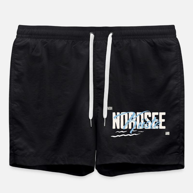 Nordsee - Küste - Badeshorts - Schwarz