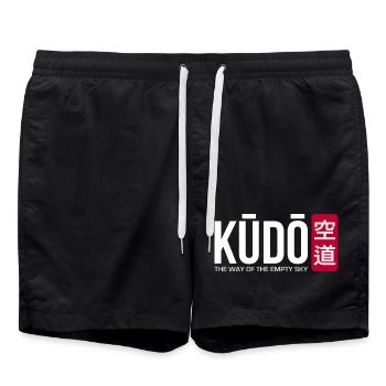Kudo Martial Arts - Der Weg des leeren Himmels - Badeshorts - Schwarz - Vorne - AI Model Male 185 light (185cm)