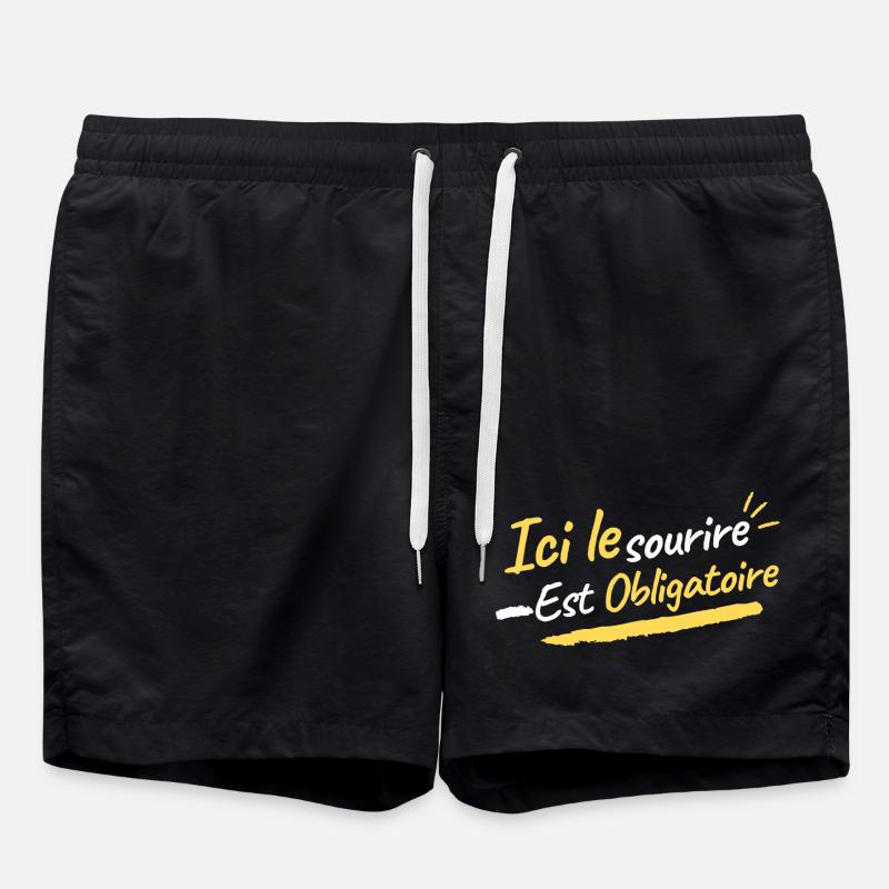 Here the smile is mandatory – Good mood gara - Swim Trunks - black