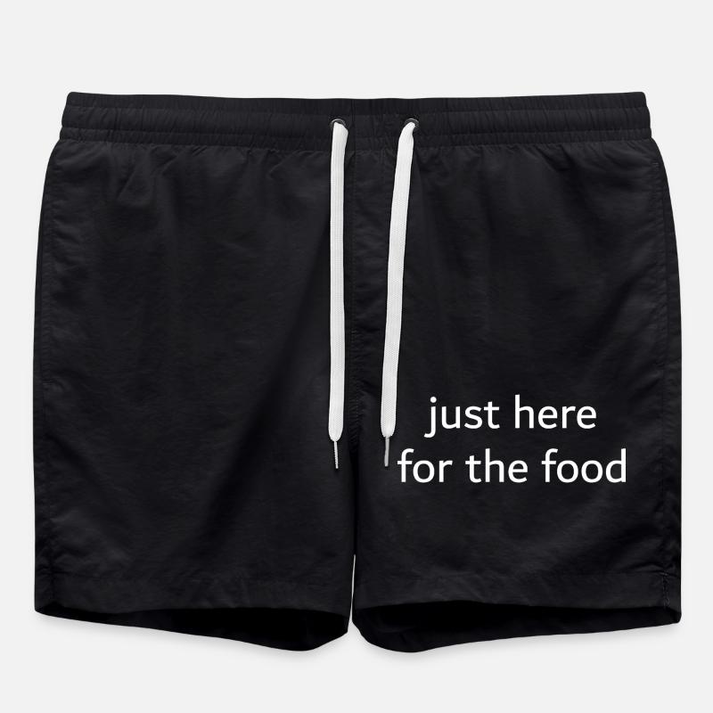 Foodlover Spruch - Badeshorts - Schwarz