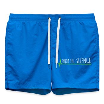 Enjoy The Silence Spruch Ruhe Stille Introvertiert - Badeshorts - Cobalt blue - Vorne