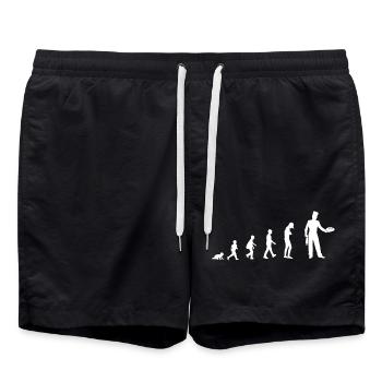 Evolution to baker - Swim Trunks - black - Front - AI Model Male 185 light (185cm)