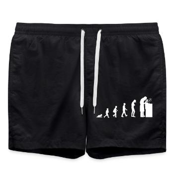 biologist-01 - Swim Trunks - black - Front - AI Model Male 185 light (185cm)