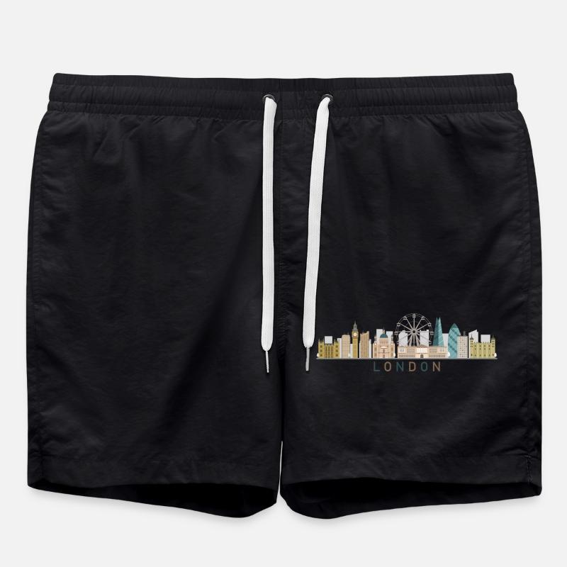 Skyline de Londres - Short de bain - noir