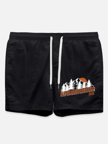 Alpen Überquerung 2026 - Wandern - Badeshorts - Schwarz