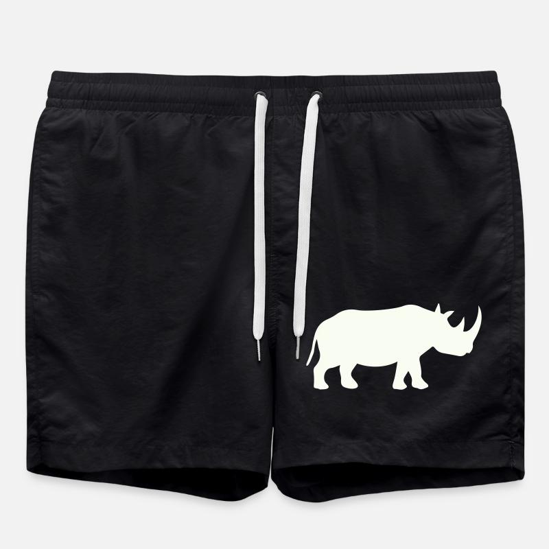 Rhino Silhouette Powerful Minimal - Swim Trunks - black