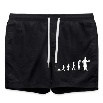 Évolution du bébé au chef / restaurant - Short de bain - noir - Devant - AI Model Male 185 light (185cm)