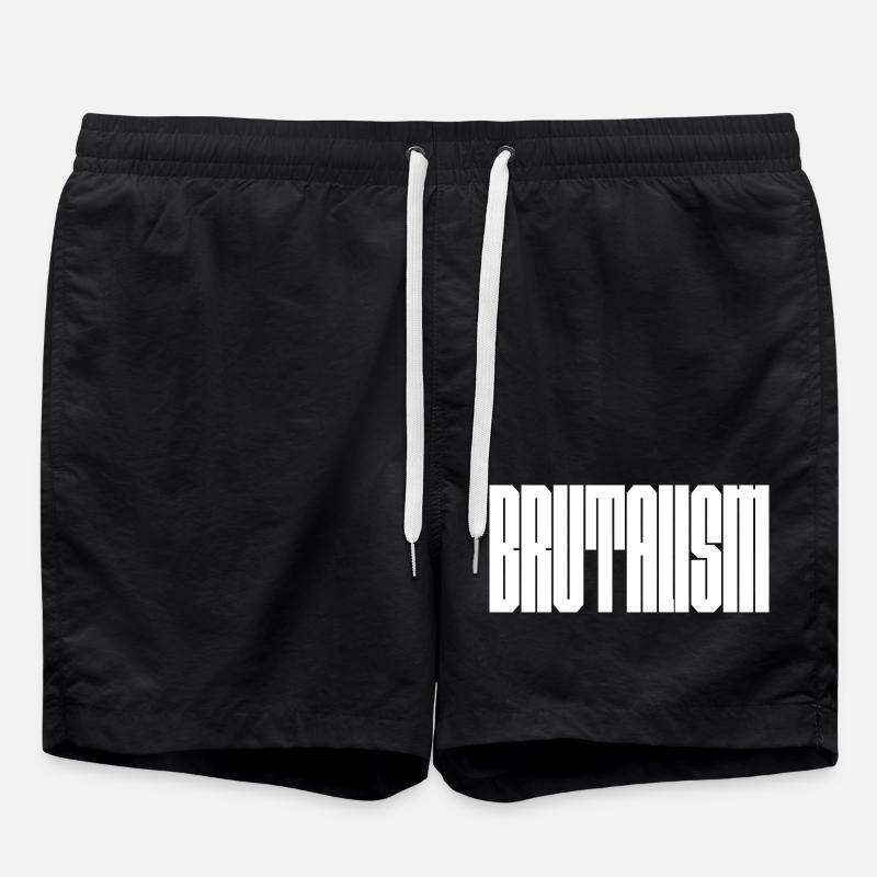Conception audacieuse du logo Brutalism - Short de bain - noir