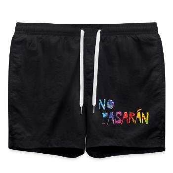 No Pasaran - Swim Trunks - black - Front - AI Model Male 185 light (185cm)
