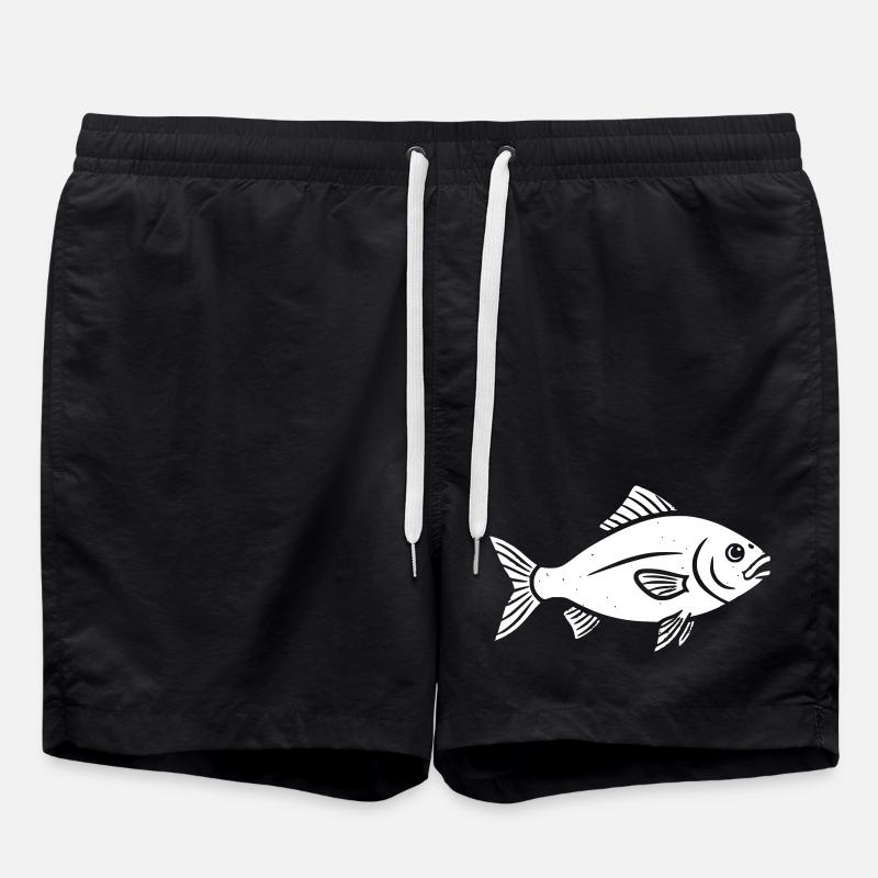 Poisson poisson vecteur pêche conception - Short de bain - noir