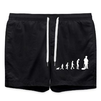 Development from baby to firefighter - Swim Trunks - black - Front - AI Model Male 185 light (185cm)