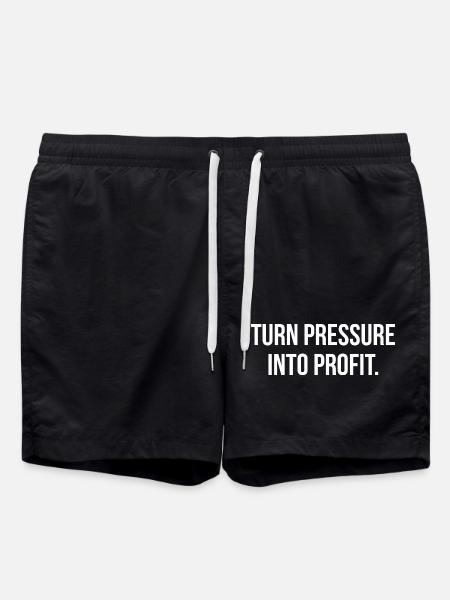 TURN PRESSURE INTO PROFIT. | Greyline Official - Swim Trunks - black