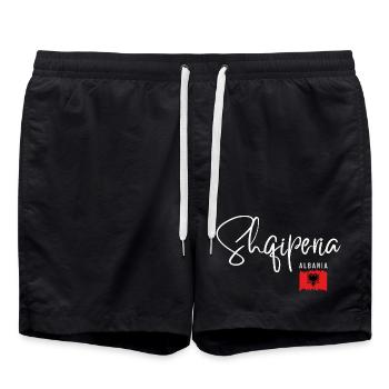 Albanischer Stolz, hergestellt in Albanien - Badeshorts - Schwarz - Vorne - AI Model Male 185 light (185cm)